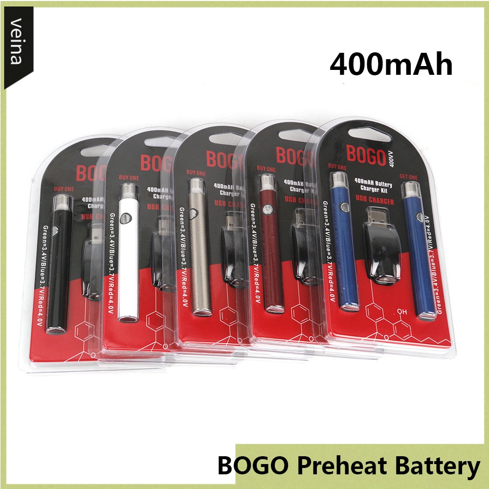 BOGO LO Preheat VV Vape Battery 400mAh Double Pen USB Charger Blister Pack Kit For CE3 510 Thread Thick Oil Cartridge Tank
BOGO LO Preheat VV Vape Battery 400mAh Double Pen USB Charger Blister Pack Kit For CE3 510 Thread Thick Oil Cartridge Tank