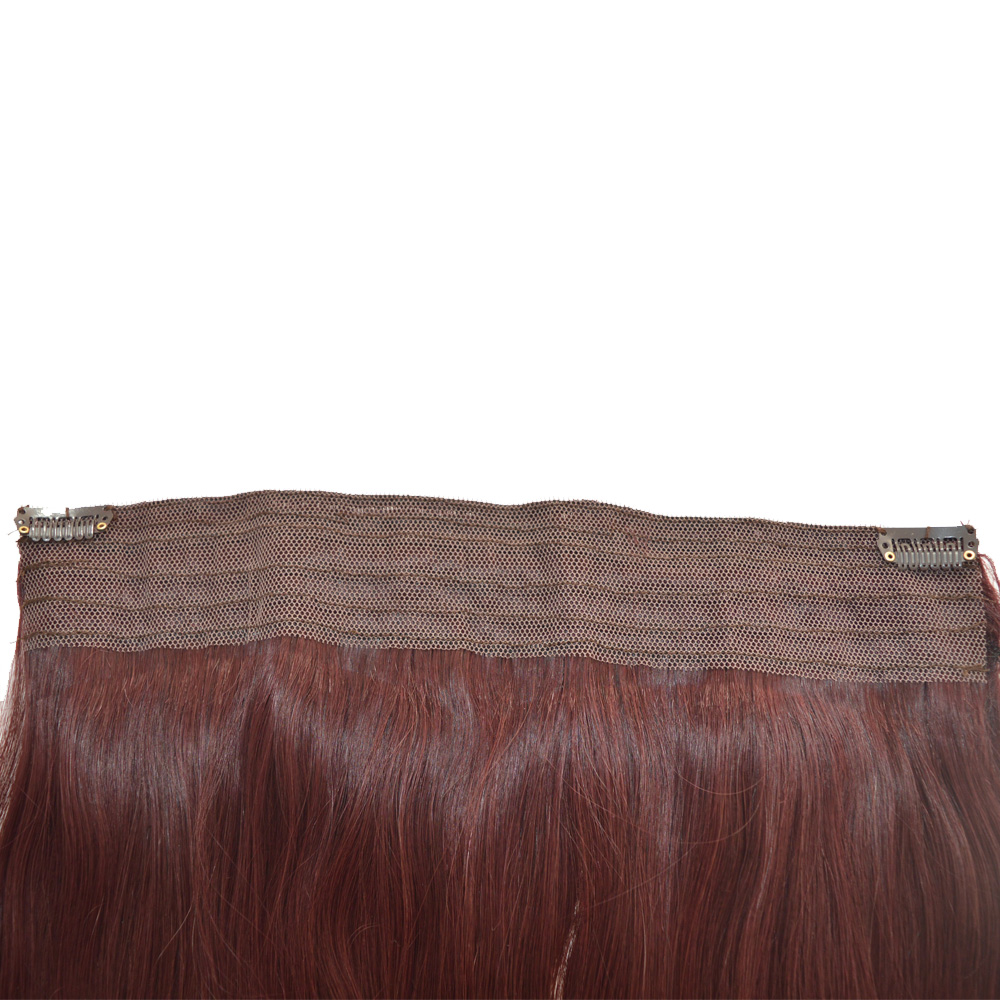 100g One Piece Flip In Human Hair Extensions 99J Color Dark Red Color Clip In Human Hair Extensions Highlights