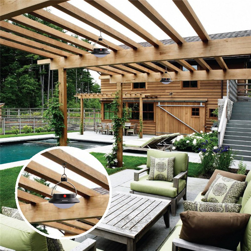 Camping Lantern Portable Outdoor Lighting Solar Rechargable Hanging Tent Light 60 LED Night Lights with 5 Lighting Modes