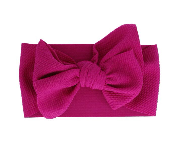 Kids Girl Stretch Turban Knot Headband Toddler Baby Girl Big Bow Knot HairBand Solid Headwear Head Wrap Hair Band Accessories GB1664