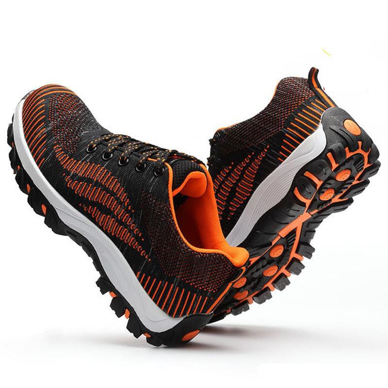 Hot Sale-Shoes Men Construction Men's Outdoor Plus Size Steel Toe Cap Work Boots Shoes Men Camouflage Puncture Proof Safety Shoes Breath