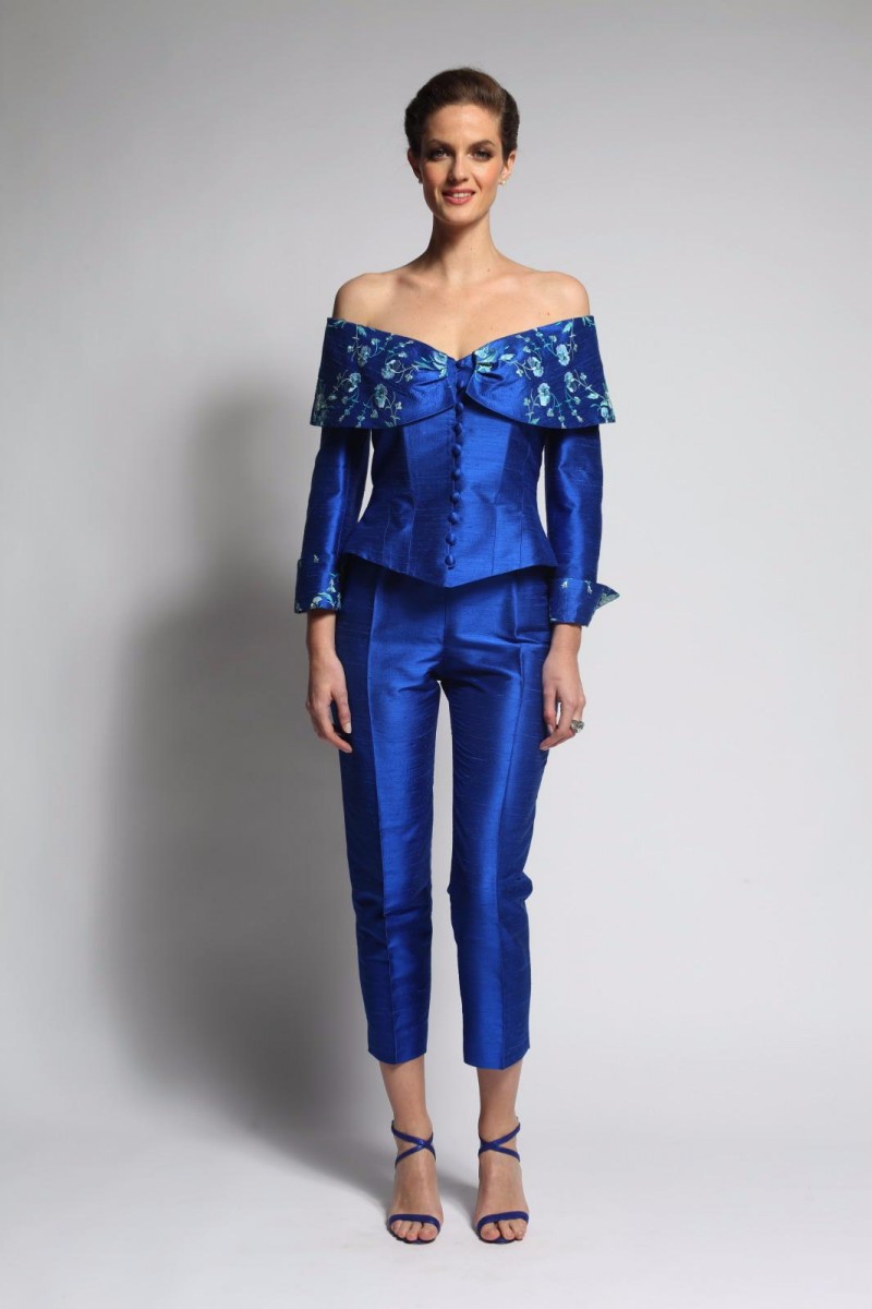 Royal Blue Pants Suit Mother Of The Bride Dresses Long Sleeve Appliques Evening Prom Dress Chic Backless Wedding Guest Gowns Plus Size