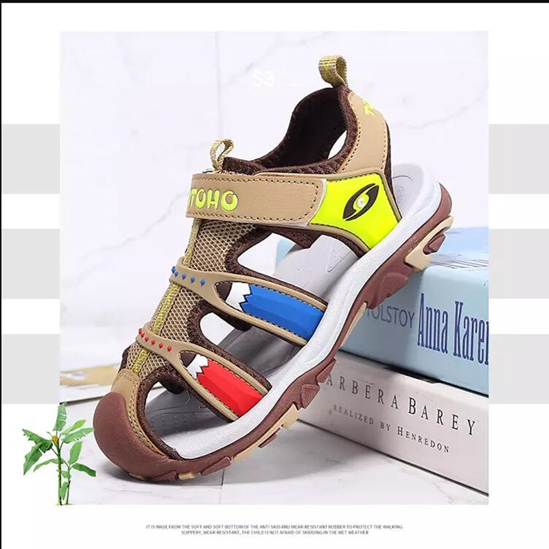 Children's Sandals Boys Outdoor Sport Closed-Toe Shoes Kids Summer Beach Breathable Water Shoes