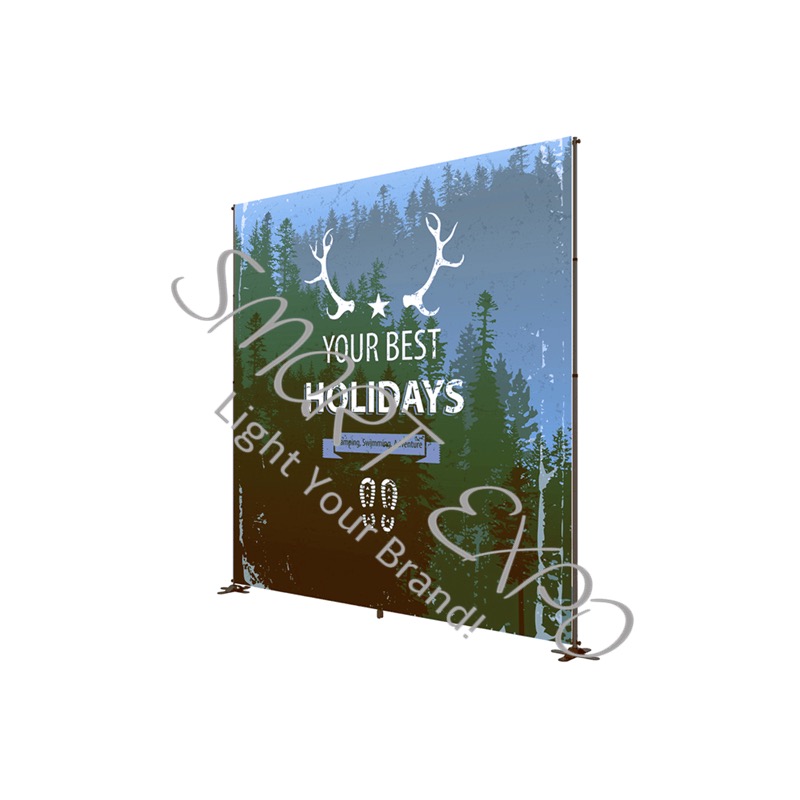 Large 12ftx12ft Portable Poster Banner Display Stand with Telescopic Poles Flexible Structure Black Feet Base Customized Graphic Carry Bag
Large 12ftx12ft Portable Poster Banner Display Stand with Telescopic Poles Flexible Structure Black Feet Base Customized Graphic Carry Bag