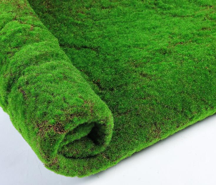 Artificial Grass Lawn Fake Moss Simulation Green Plant Wall Moss Artificial Foliage for Home Wedding Decoration