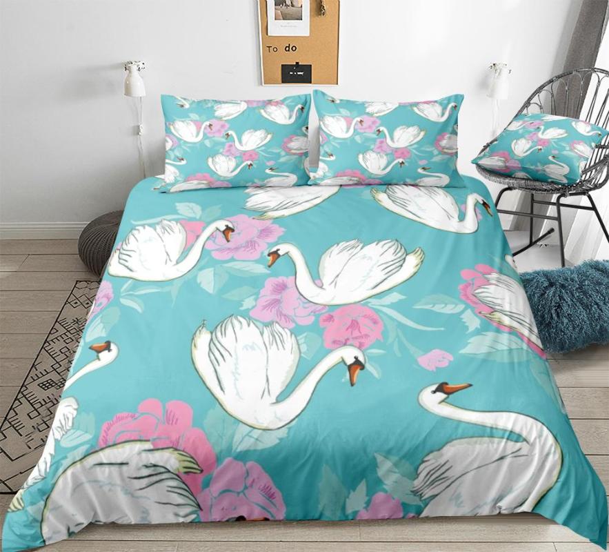 Swan Bedding Set Pink Flowers Bed Set Green Duvet Cover Flowers Bed Linen Microfiber Boys Girls Home Textiles, 01
Swan Bedding Set Pink Flowers Bed Set Green Duvet Cover Flowers Bed Linen Microfiber Boys Girls Home Textiles, 01