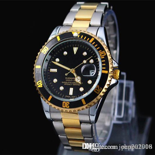 2019 Classic design Fashion Men Big Watch Gold silver Stainless steel High Quality Male Quartz watches Man Wristwatch business classil clock, Gold mix silver white
2019 Classic design Fashion Men Big Watch Gold silver Stainless steel High Quality Male Quartz watches Man Wristwatch business classil clock, Gold mix silver white
