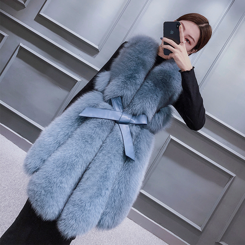 Real Fur Coat Women Clothes 2019 Autumn Winter Slim Fur Vest Jacket Fashion Sleeveless Waistcoat Manteau Femme WJ1807 YY2230, Blue
Real Fur Coat Women Clothes 2019 Autumn Winter Slim Fur Vest Jacket Fashion Sleeveless Waistcoat Manteau Femme WJ1807 YY2230, Blue