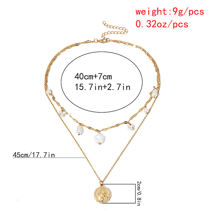 Fashion-e pendant necklace Hip Individuality multilayer Pendants for Women Birthday New Year Gift Drop Shipping