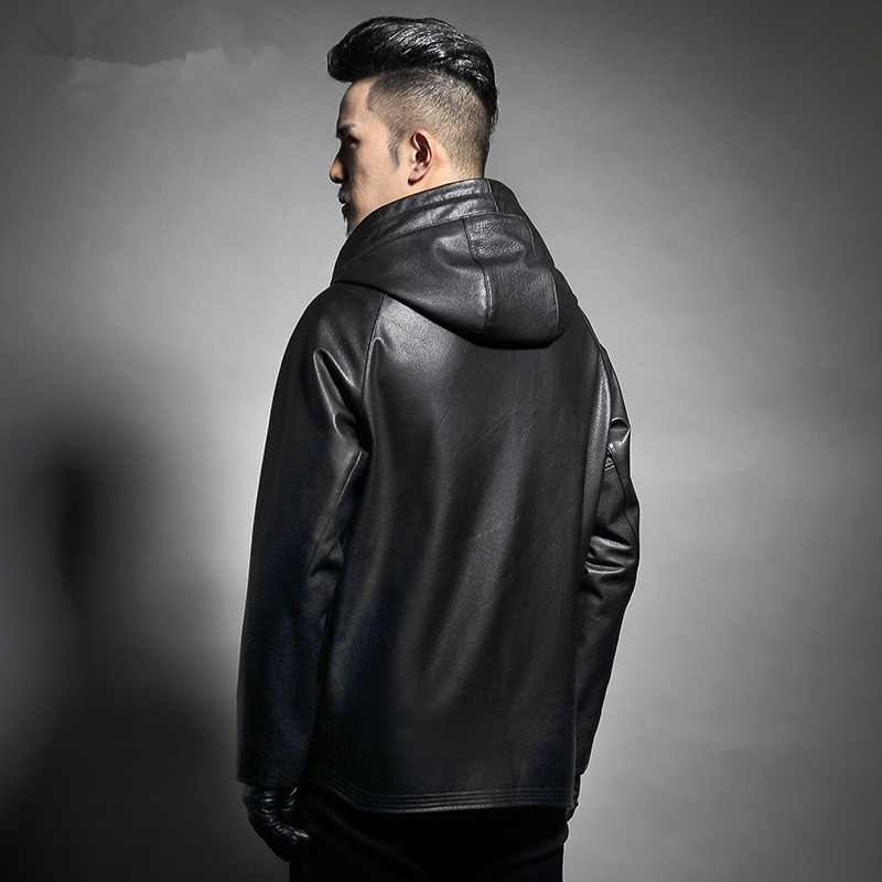 Genuine Cow Leather Mens Jackets Spring Auutmn Hooded Windbreakers Plus Size 7XL Casacas Para Hombre F2827 MF228, Black
Genuine Cow Leather Mens Jackets Spring Auutmn Hooded Windbreakers Plus Size 7XL Casacas Para Hombre F2827 MF228, Black