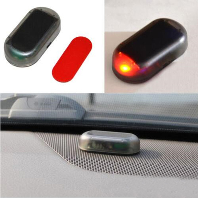 Car Alarm Fake Security Light Solar Powered Simulated Dummy Wireless Warning Anti-Theft Caution Lamp LED Flashing Imitation