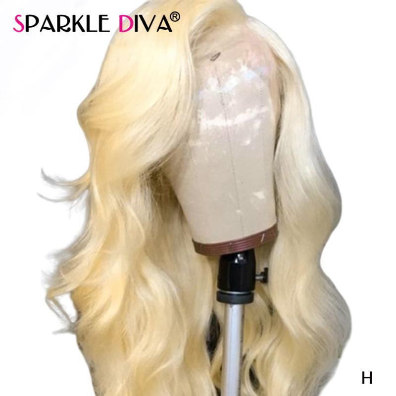 

613 Blonde Lace Front Human Hair Wigs 13X4 Peruvian Body Wave Human Hair Wigs For Women 613 Honey Blonde Lace Front Wig Remy, As pic