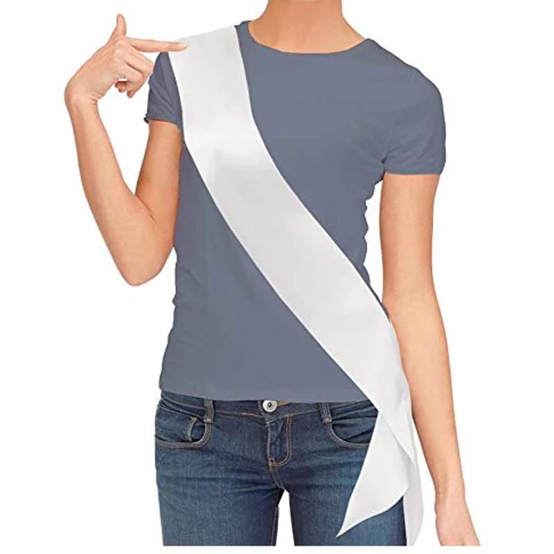 Wholesale White black Blank Satin Sash Make Your Own Sash for birthday Bride to Be Bachelorette hen Party Wedding baby shower Decoration
Wholesale White black Blank Satin Sash Make Your Own Sash for birthday Bride to Be Bachelorette hen Party Wedding baby shower Decoration