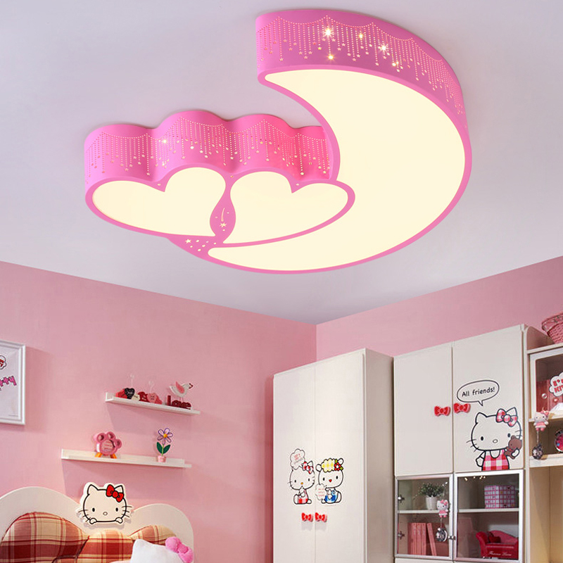 Simple wrought iron ceiling lights with creative star and moon designs, perfect for children's bedrooms or modern LED lighting in restaurants