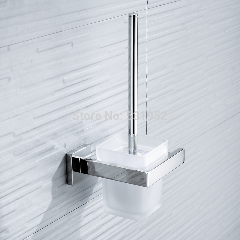 Lavatory Square Toilet Brush Set Wall Mount Toilet Brush Holder With Glass Cup Bathroom Fitting SUS304 Stainless Steel Polished, 1pcs
Lavatory Square Toilet Brush Set Wall Mount Toilet Brush Holder With Glass Cup Bathroom Fitting SUS304 Stainless Steel Polished, 1pcs