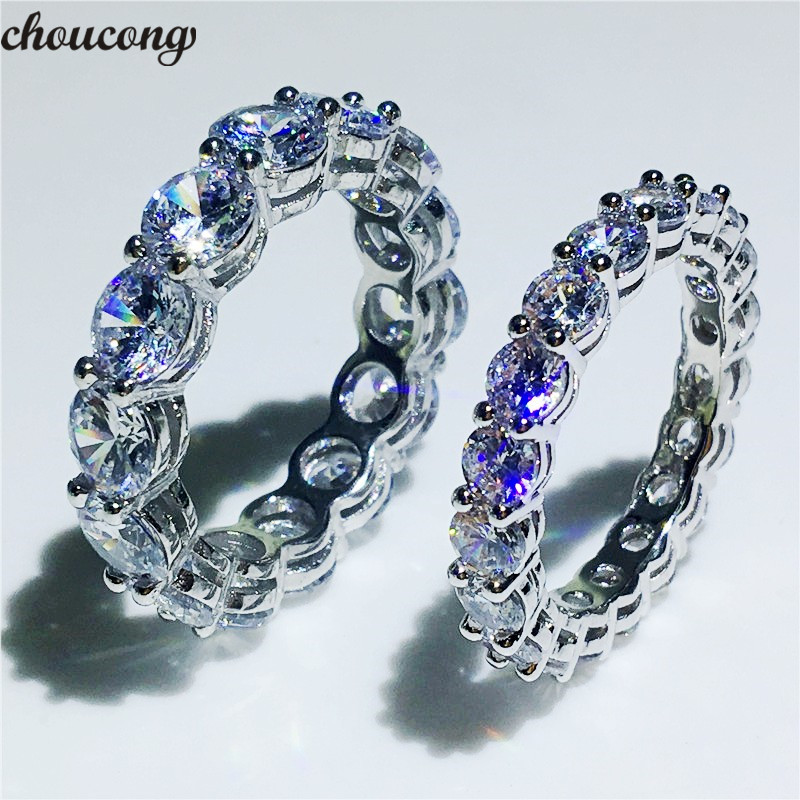 choucong Eternity Wedding Band Ring Round Cut 4MM/6MM 5A Zircon Sona Cz 925 Sterling Silver Engagement Rings for Women Men Gift
choucong Eternity Wedding Band Ring Round Cut 4MM/6MM 5A Zircon Sona Cz 925 Sterling Silver Engagement Rings for Women Men Gift