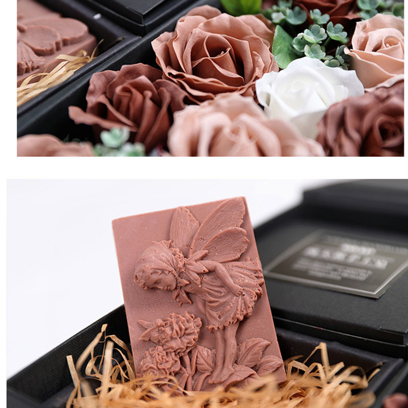 Valentine Scented Soap Artificial Rose Bathable Angel Rose Gift Box Wedding Birthday Girlfriend Romantic Fragrant Petals Flowers C2315134