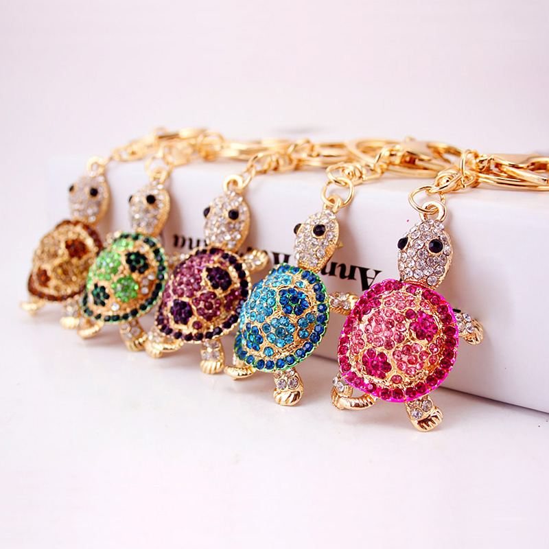 Fashion Cute Turtle Tortoise Shape Car Keychain Handbags Rhinestone Crystal Animal Metal Pendant Accessories Key Rings Gift
Fashion Cute Turtle Tortoise Shape Car Keychain Handbags Rhinestone Crystal Animal Metal Pendant Accessories Key Rings Gift