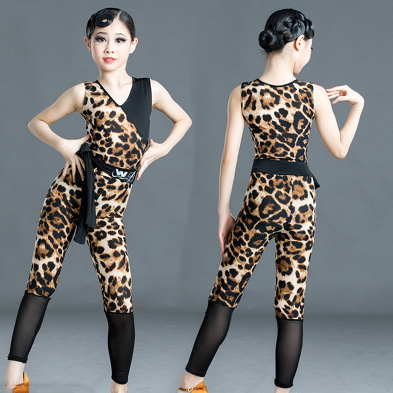 2020 New Latin Dance Girls Dress Sleeveless Leopard Suit Mesh Pants Children Cha Cha Samba Stage Performance Dance Clothes 3718
2020 New Latin Dance Girls Dress Sleeveless Leopard Suit Mesh Pants Children Cha Cha Samba Stage Performance Dance Clothes 3718