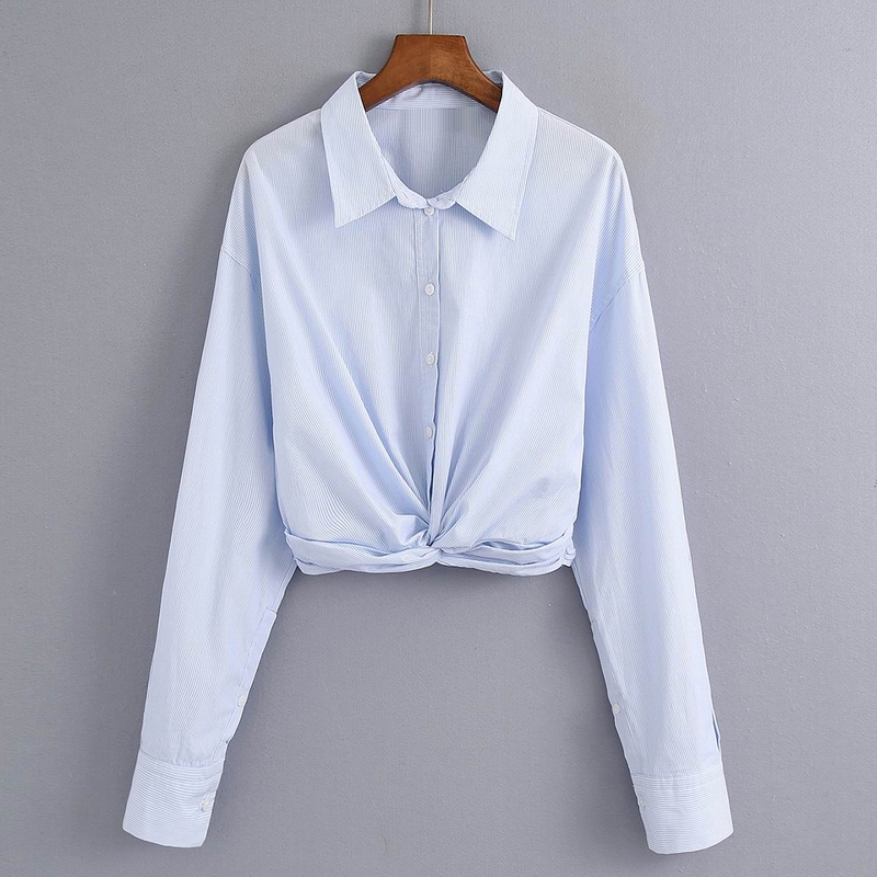 Women Striped Shirt Blouse Summer 2020 New Fashion Long Sleeve Crop Top Modern Lady Casual Shirts
Women Striped Shirt Blouse Summer 2020 New Fashion Long Sleeve Crop Top Modern Lady Casual Shirts