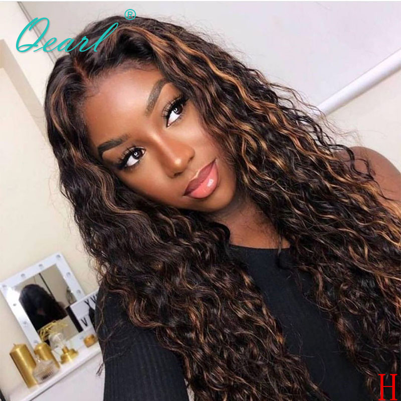 Human Hair Wigs Highlights Color 180% 250% Density Lace Front Wig Water Wave Peruvian Remy Hair 13x4 Preplucked Colored Qearl, 1b/30hl
Human Hair Wigs Highlights Color 180% 250% Density Lace Front Wig Water Wave Peruvian Remy Hair 13x4 Preplucked Colored Qearl, 1b/30hl