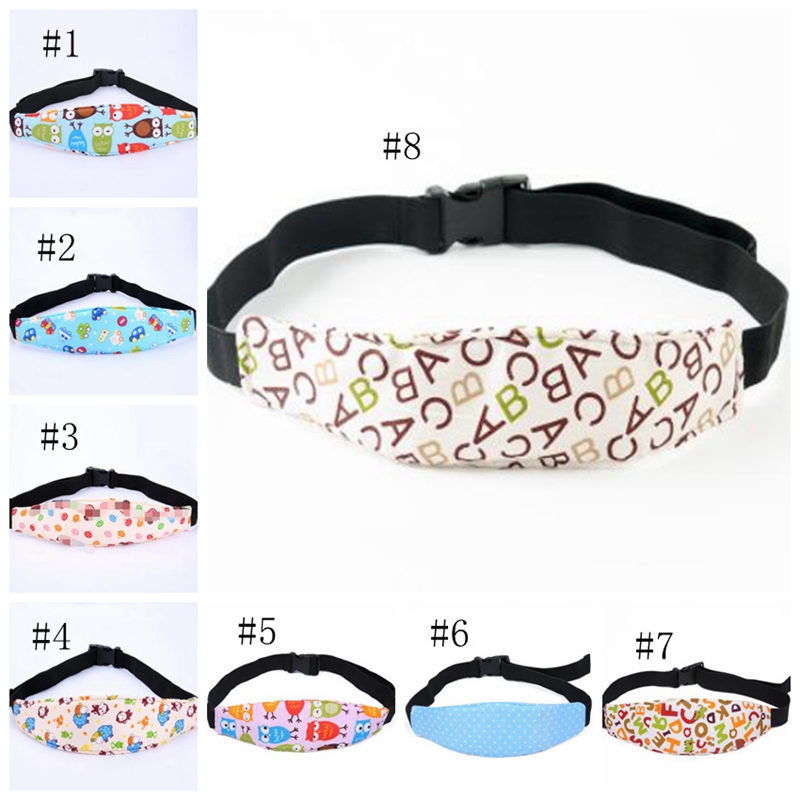 Baby Pram Fastening Belt Adjustable Stroller Sleep Positioner Kids Car Safety Head Support Kid Head Band Strollers Accessories DHT478