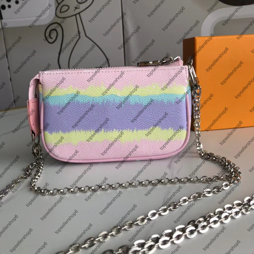 ESCALE POCHETTE ACCESSOIRES M69269 Women Purse Mini Designer Clutch Hobos Bag with Silver Chain New Tie Dye Giant Series Small Bags от DHgate WW