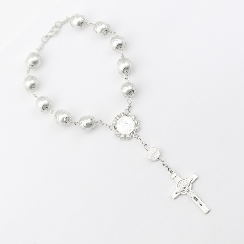 Fashion Bracelets For Baby Girls With Dangle Jesus Cross Children's Strand Bracelet Rosary Link Chain Good Quality
Fashion Bracelets For Baby Girls With Dangle Jesus Cross Children's Strand Bracelet Rosary Link Chain Good Quality