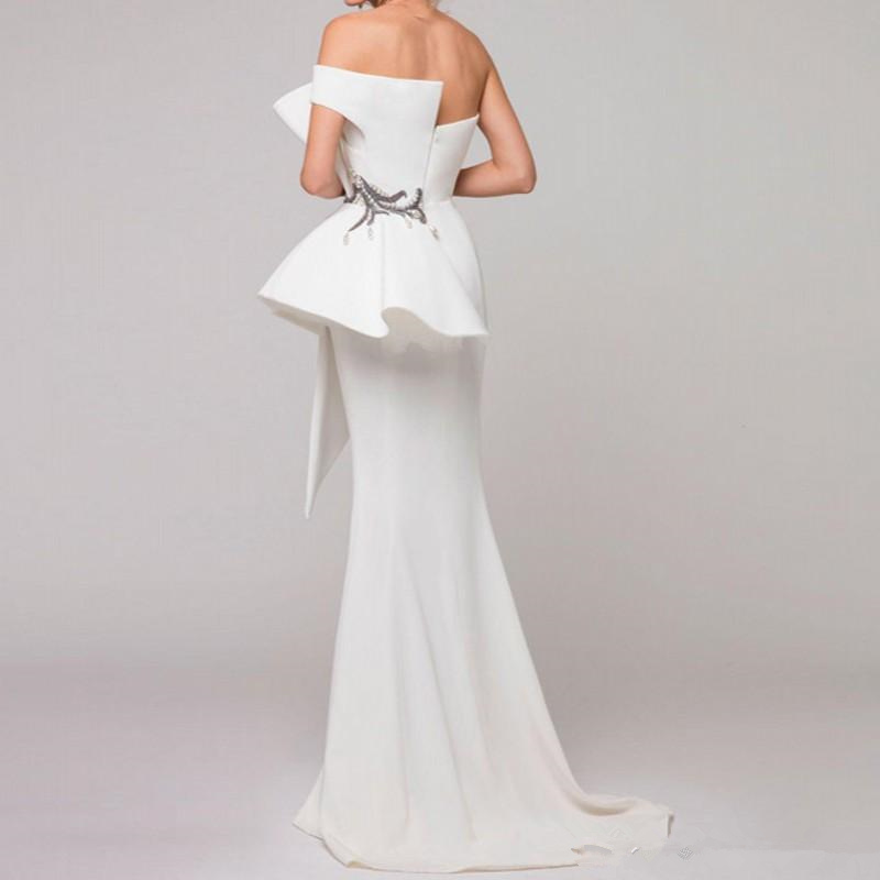 2019 Azzi&Osta Mermaid Prom Dresses Strapless Appliques Plus Size Evening Gowns robes de soirée Beach Special Occasion Dress Formal Wear