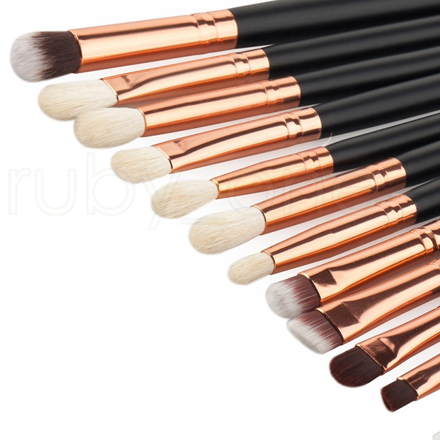Wood Handle Makeup Brushes Set Professional Powder Foundation Eyeshadow Eyebrow Eyelash Brush Kits With Bag Juego De Brochas De Maquillaje Con De Made