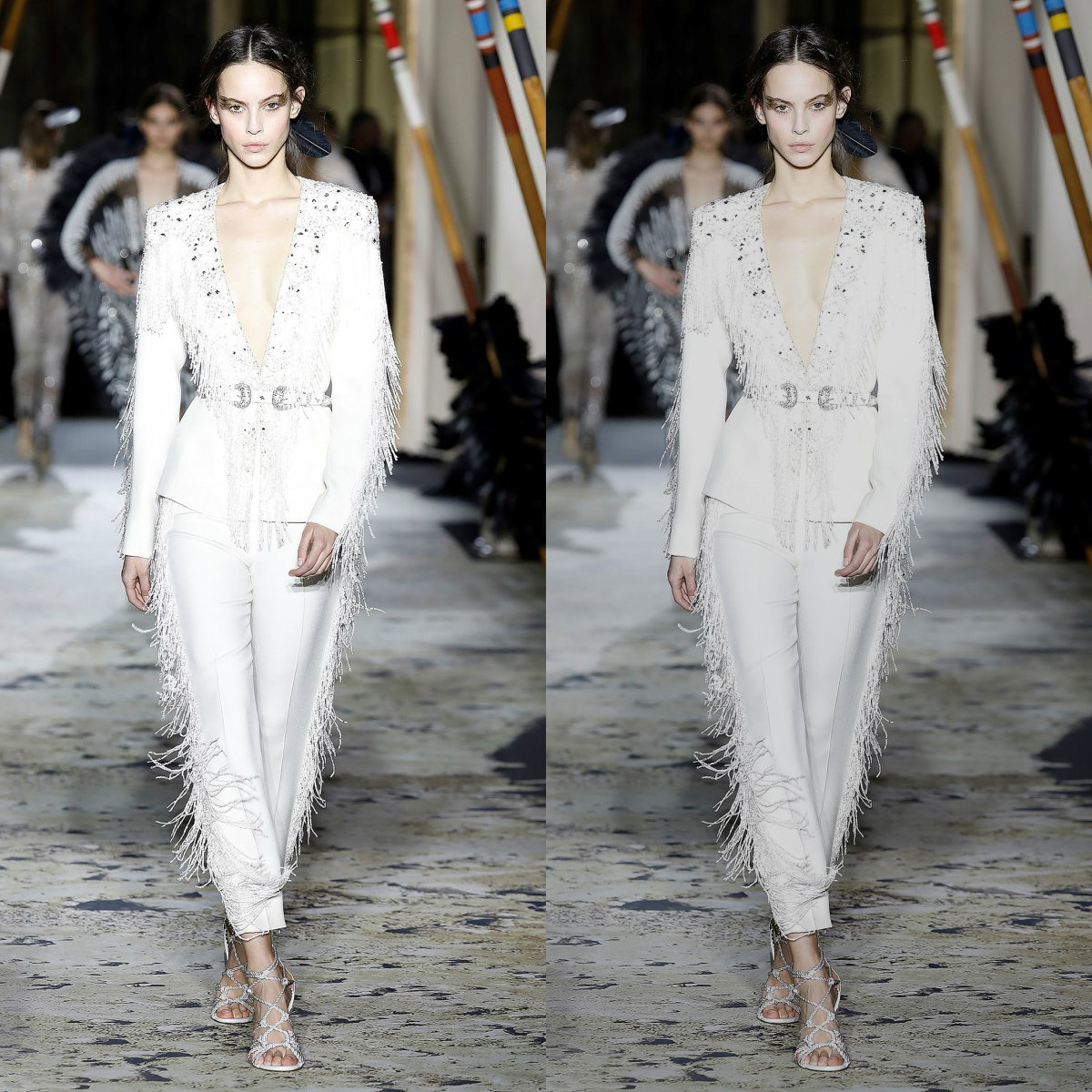 Zuhairmurad Customized Evening Pant Suits Two Pieces V Neck Long Sleeve Formal Dress Satin Sashes Crystal Feather Party Bridesmaid Gown, Light sky blue
Zuhairmurad Customized Evening Pant Suits Two Pieces V Neck Long Sleeve Formal Dress Satin Sashes Crystal Feather Party Bridesmaid Gown, Light sky blue