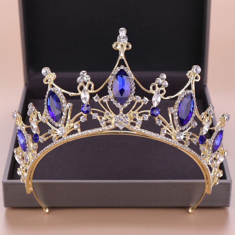Gold Women Hair Jewelry Blue Crystal Rhinestone Diadems Vintage Tiaras And Crowns Queen Princess Wedding Hair Accessories Gifts
Gold Women Hair Jewelry Blue Crystal Rhinestone Diadems Vintage Tiaras And Crowns Queen Princess Wedding Hair Accessories Gifts