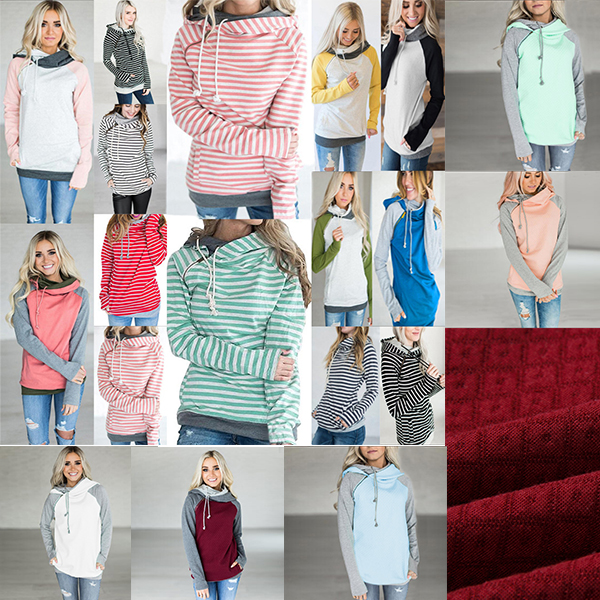 19color Autumn long sleeve drawstring collar Women turtleneck sweatshirt zipper neck quilted hoodie pullover patchwork pockets stripe hooded, White
19color Autumn long sleeve drawstring collar Women turtleneck sweatshirt zipper neck quilted hoodie pullover patchwork pockets stripe hooded, White