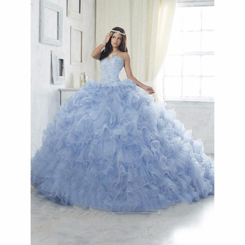 Sweet 16 Dress for 15 years Ball Gown Quinceanera Dress 2020 Luxury Appliques Beaded Flowers Debutante Gown Vestidos de 15 anos