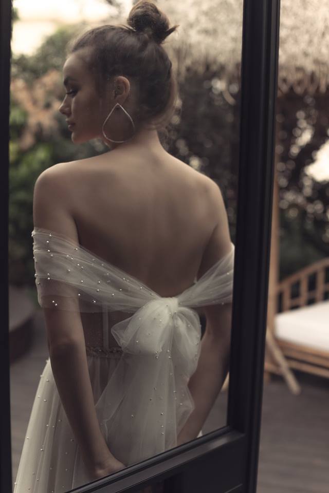 Matan Shaked Boho Wedding Dresses 2019 Illusion Off Shoulder Beads Custom Made Bridal Gowns Sexy Beach Wedding Dress vestido de novia
