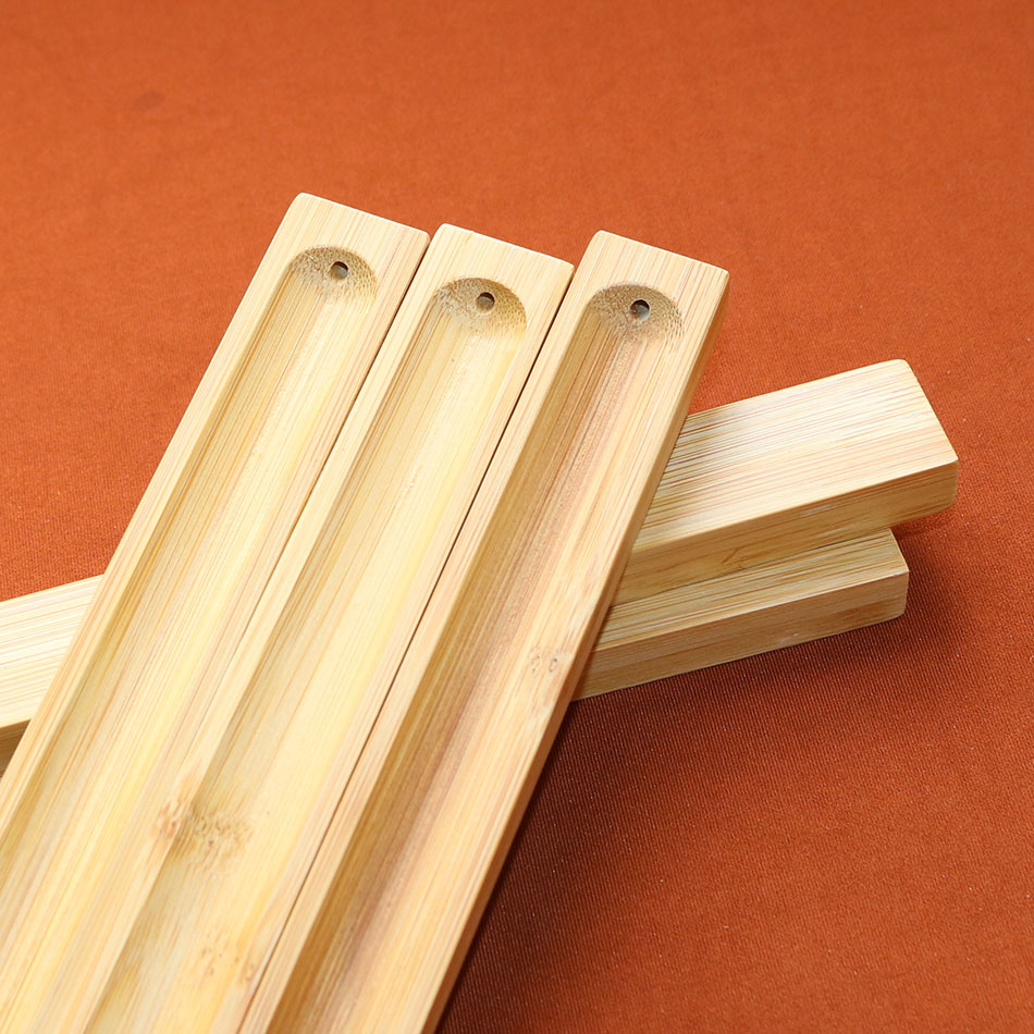 wholes Natural Bamboo Incense holder Lamps Ash Catcher Burner stand Home fragrances for sandalwood and agarwood Stick incense3781714