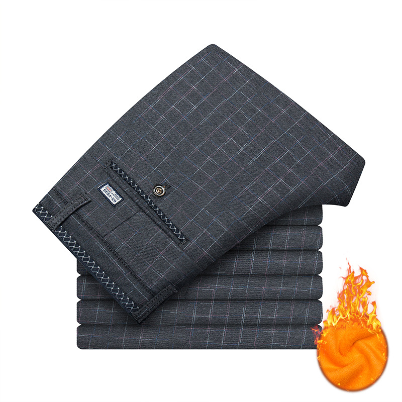 2020 Winter New Men Warm Casual Pants Business Casual Elasticity Slim Thick Plus Velvet Trousers Male Brand Clothes Black Navy, By519a grey 
2020 Winter New Men Warm Casual Pants Business Casual Elasticity Slim Thick Plus Velvet Trousers Male Brand Clothes Black Navy, By519a grey