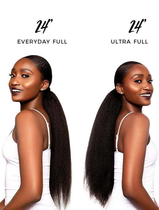 African long kinky blow out Virgin Brazilian Kinky Straight Ponytail Human Hair drawstring Pony tail Extensions 100g-140g Coarse Straight