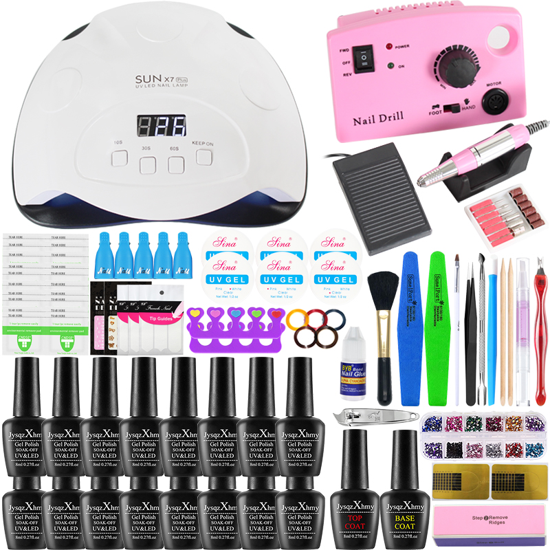 16/10pcs Gel Nail Polish Set for nail kit 35000/18000rpm Drill Machine kit/set 84/54/24W Lamp Manicure Tools Kit Set
16/10pcs Gel Nail Polish Set for nail kit 35000/18000rpm Drill Machine kit/set 84/54/24W Lamp Manicure Tools Kit Set