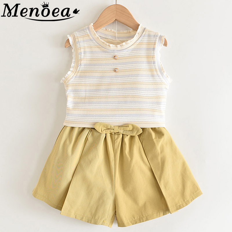Menoea Girls Clothing Sets 2020 Summer Children Striped Sleeveless Clothes + Solid-Color Bow Short Pants Kids Clothes Suits, Az1542black
Menoea Girls Clothing Sets 2020 Summer Children Striped Sleeveless Clothes + Solid-Color Bow Short Pants Kids Clothes Suits, Az1542black