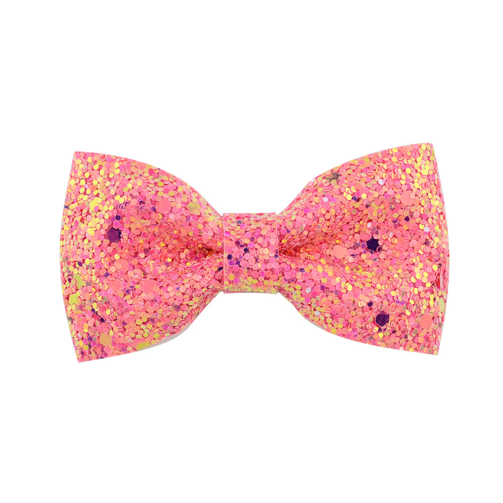 16 Color 3 inch Glitter Hair Clips For Women Girls Boutique Handmade Kids Hair Bow Hairpins Children Sequin Barrettes Hair Accessories M1325