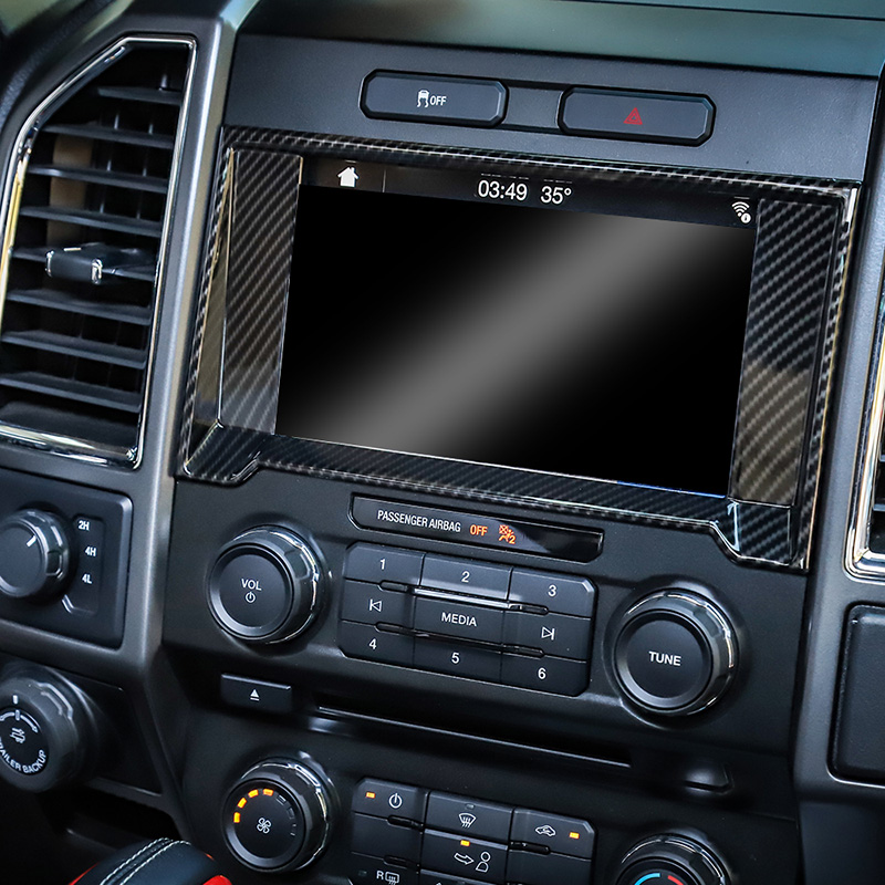 Car GPS Navigation Frame Trim Cover for Ford F150 Car Interior Accessories