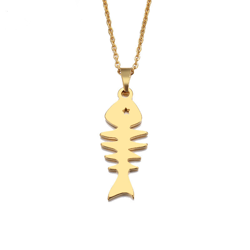Free Shipping Stainless Steel Necklace For Women Man Lover's Fish Bone Gold And Silver Color Pendant Necklace Engagement Jewelry
Free Shipping Stainless Steel Necklace For Women Man Lover's Fish Bone Gold And Silver Color Pendant Necklace Engagement Jewelry