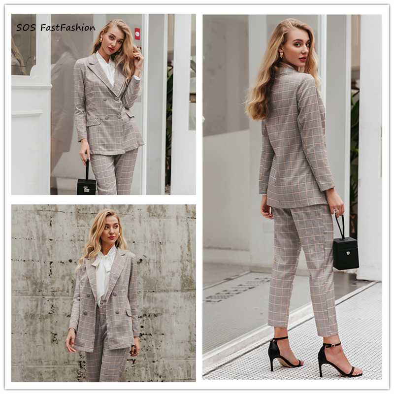 SOS SHOP Office ladies plaid blazer suit Double breasted pockets female blazer pants set Streetwear elegant women set, Only pants
SOS SHOP Office ladies plaid blazer suit Double breasted pockets female blazer pants set Streetwear elegant women set, Only pants