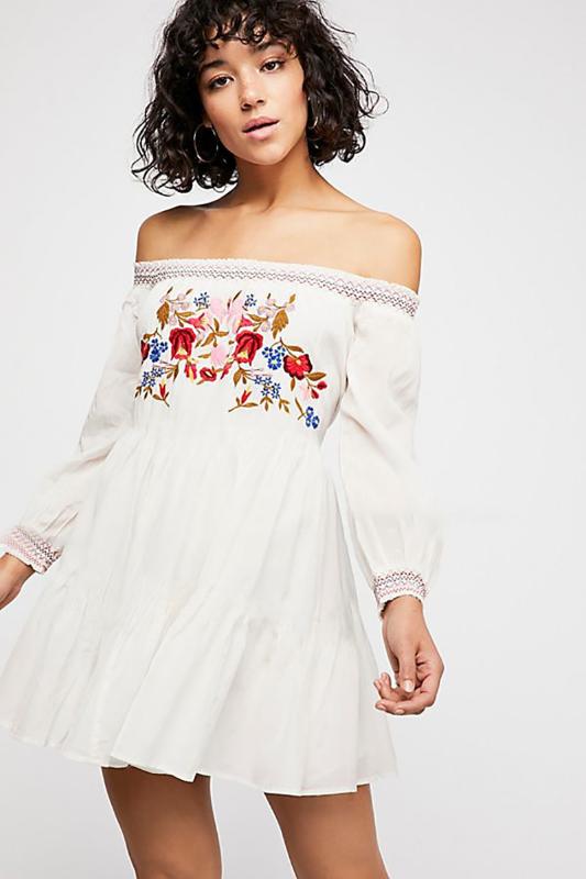 Bohemian Flower Dress Mini Dresses Long Sleeve Embroidery Shirts Skirt Female Summer Dresses 2020 Short Strapless Female
Bohemian Flower Dress Mini Dresses Long Sleeve Embroidery Shirts Skirt Female Summer Dresses 2020 Short Strapless Female