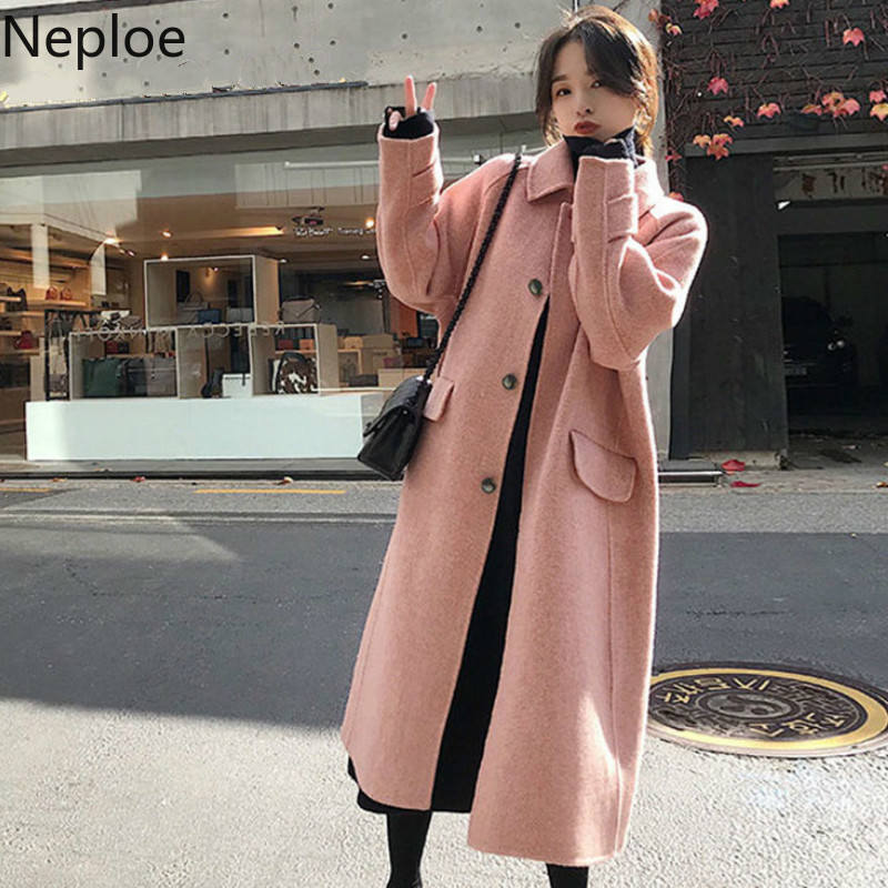 Neploe 2019 New Autumn Winter Design Jacket Women Straight Elegant Maxi Coat Long Sleeve Pink Abrigos Mujer Invierno 46588
Neploe 2019 New Autumn Winter Design Jacket Women Straight Elegant Maxi Coat Long Sleeve Pink Abrigos Mujer Invierno 46588
