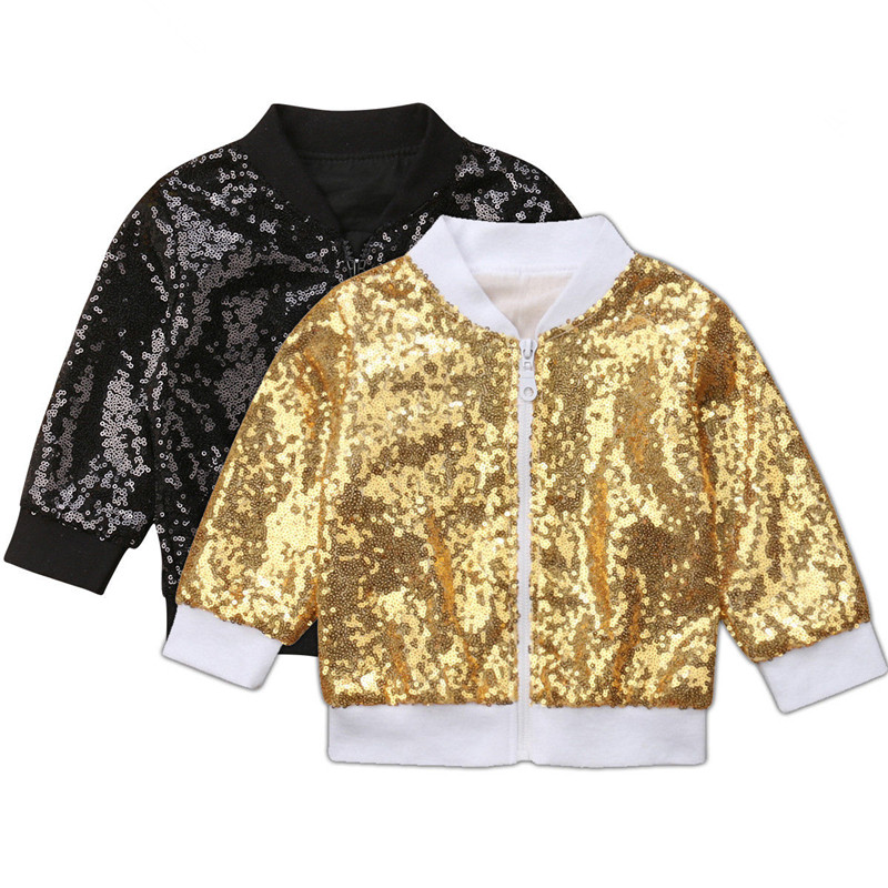 Kids Baby Jacket Infant Boys Girls Autumn Sequins Glitter Zip Coat Outerwear Children Fashion Clothes 6M-5T, Gold
Kids Baby Jacket Infant Boys Girls Autumn Sequins Glitter Zip Coat Outerwear Children Fashion Clothes 6M-5T, Gold