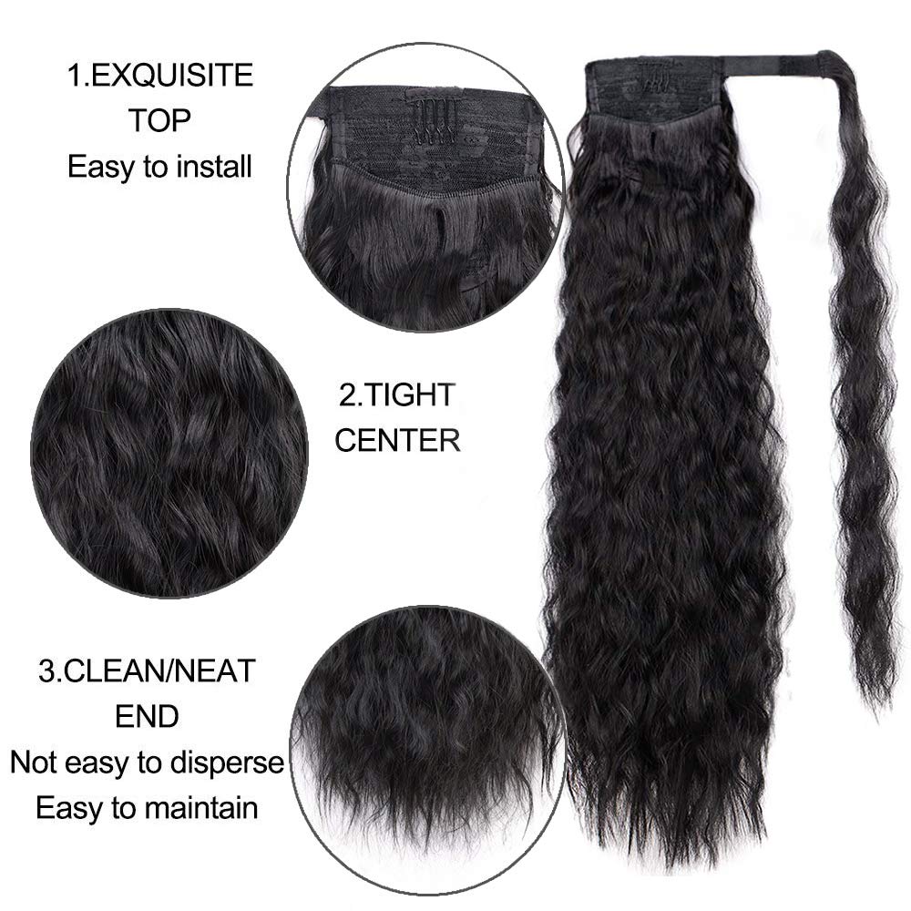 Wrap Drawstring Afro Kinky Human Ponytail for Black Women Clip in Hair Extension Kinky Corn Curly Ponytails Natural Color Ponytail Bundles 
Wrap Drawstring Afro Kinky Human Ponytail for Black Women Clip in Hair Extension Kinky Corn Curly Ponytails Natural Color Ponytail Bundles
