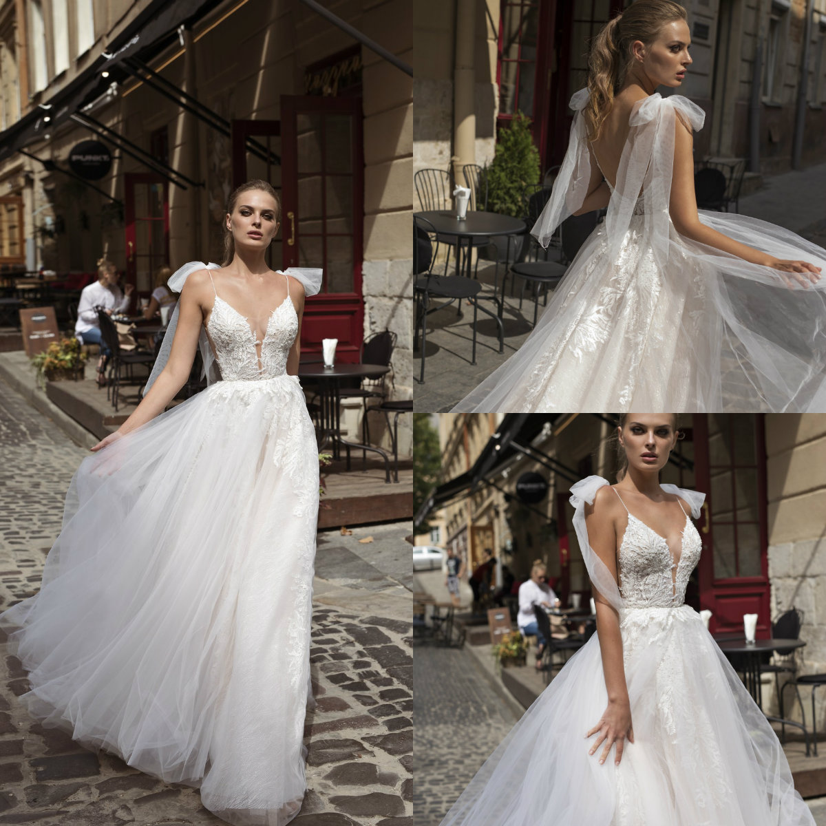 2019 Riki Dalal Wedding Dresses Spaghetti Straps Lace Applique Pearls A Line Bridal Gowns Custom Made Beach Wedding Dress Plus Size