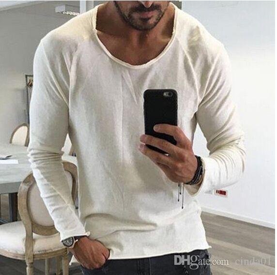 Mens Edge Curled Solid Color T-shirt Male Casual Vintage Thin Crew Neck Long Sleeve Tops Free Shipping, White
Mens Edge Curled Solid Color T-shirt Male Casual Vintage Thin Crew Neck Long Sleeve Tops Free Shipping, White